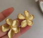 Gold tone Floral stud Earrings